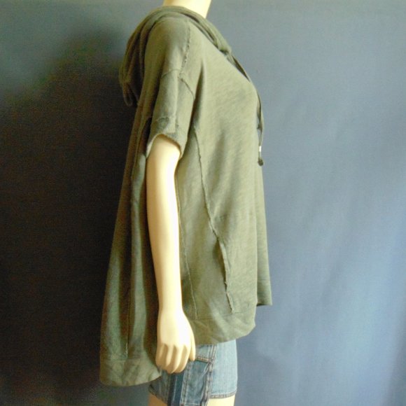 Saturday Sunday Olive Oversized Hoodie Top XS - Picture 3 of 7